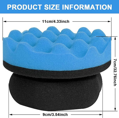 2 Pack Large Tire Shine Applicator Pad, Tire Hex Grip Applicator, Reusable Car Cleaning Supplies After Car Wash