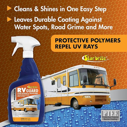 STAR BRITE Premium RV Guard Detailer & Protectant Spray – Cleans, Shines & Protects with Protective Polymers - 32 OZ (071032)