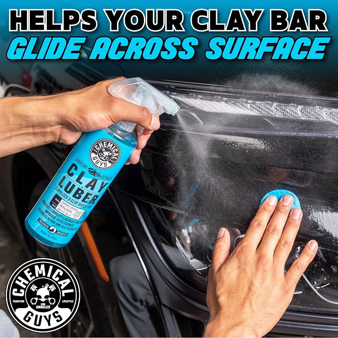 Chemical Guys Luber Synthetic Lubricant and Detailer 2 Pack (2 x 16 Fl. Oz.) - Clay Bar Lubricant and Quick Detailer for Smooth, Glossy Finish (WAC_Cly_100_1602)