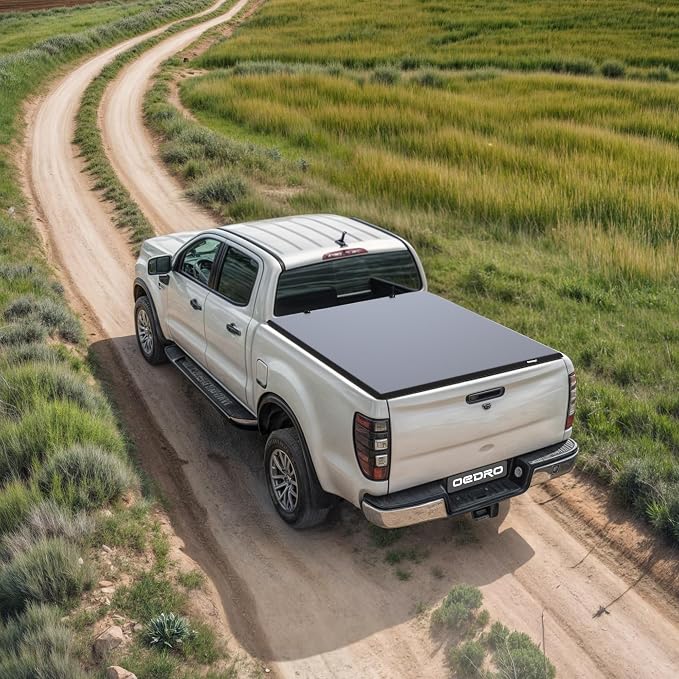 OEDRO Soft Quad Fold Truck Bed Tonneau Cover Compatible with 2022 2023 2024 2025 2026 Toyota Tundra(Excl.Trail) 6.5 ft Bed with Deck Rail System