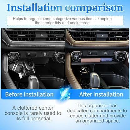 EDBETOS Center Console Organizer for 2023 2024 2025 2026 Toyota Grand Highlander Console Insert Divider Tray Secondary Storage Cubby for Phone Key Wallet, ABS Interior Accessories (Not for Highlander)