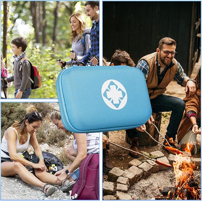 Small-Waterproof Car First-Aid Kit Emergency-Kit - Blue 273Piece Camping Equipment for Camping Hiking Home Travel YIDERBO