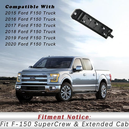 TQPONLY 1 Pcs Interior Inner Door Handle Cover Trim | Compatible with 2015-2020 Ford F150 Truck Accessories Replacement | Front Left Driver Side Door Armrest Pull Handle (Dark Gray)