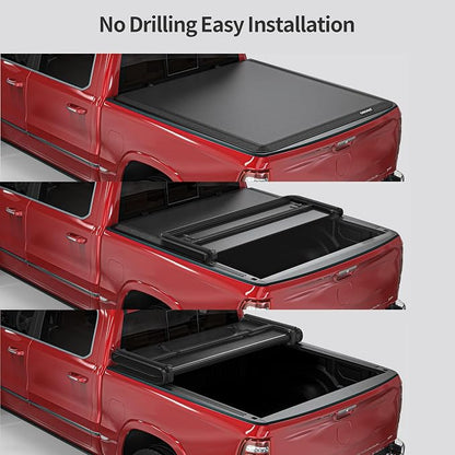 OEDRO Soft Tri-fold Truck Bed Tonneau Cover Compatible with 1999-2025 Ford F250 F350 F-250 F-350 Superduty 8 ft Bed