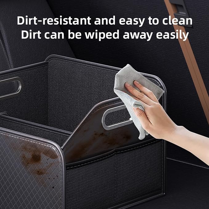 Car Trunk Organizer and Car Storage,Collapsible Multi-Compartment Car Organizers, Waterproof foldable luggage bag with 4 pockets，Suitable for any car