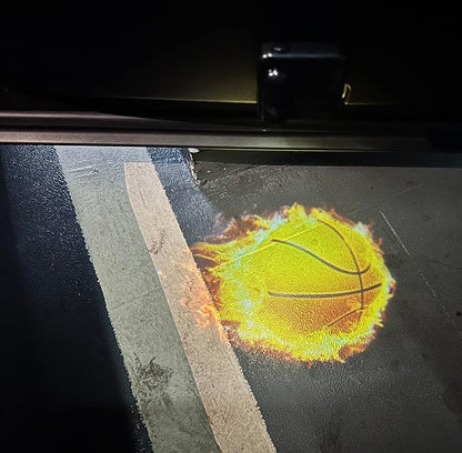 NewL 2 Pcs Led Car Door Welcome Light for Fire Basketball Logo Symbol Projector Lights Ghost Shadow Light