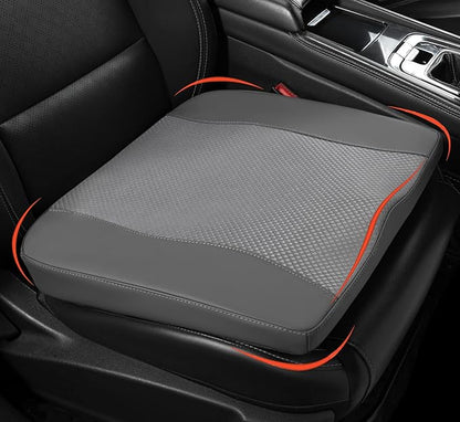 Lofty Aim Car Seat Cushion, Comfort Memory Foam Car Cushions for Driving - Sciatica & Lower Back Pain Relief, Driver Seat Pillow for Auto, Office Chair, Wheelchair - Dark Grey