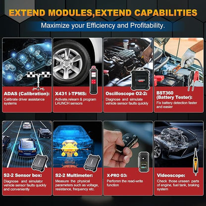 LAUNCH X431 PRO Elite 2026 New Bidirectional Scan Tool, 38+ Reset, ECU Coding, All-in-One Full System Diagnostic Scanner, CANFD&DoIP, FCA AutoAuth, VAG Guide,Same as Pro3s+ 5.0,2 Years Free Update