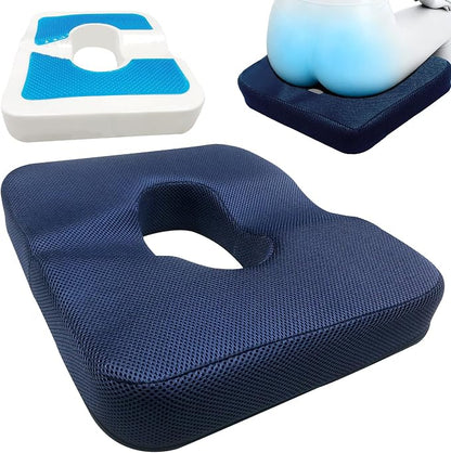Donut Pillow for Tailbone Pain&Hemorrhoid,Wheelchair Seat Cushion for tailbone pain relief,Gel Cushions for Pressure Relief,Memory Foam Pad for Office Chair,Stands & Postpartum Pregnancy(Blue)