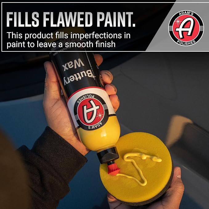 Adam's Polishes Buttery Car Wax Kit - Pure Carnauba Liquid Wax for Shine, Gloss & Paint Protection - Use on Car, Boat, RV & Motorcycle
