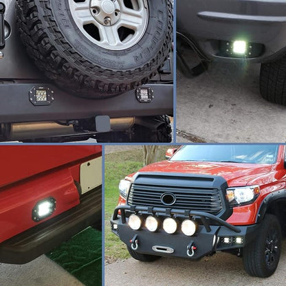 Nilight - NI23C-18W 2PCS 18W Spot LED Work Light Driving Lights Led Light Bar Off Road Led Lights Flush Mount for Truck Tacoma Bumper ATV UTV