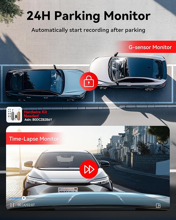 REDTIGER F9 Lite 4K Dash Cam Front, ADAS, Built-in WiFi APP Control Dash Camera for Cars, 2160P UHD Mini Car Dash Cam with GPS, Night Vision, G-Sensor, 24H Parking Monitor (SD Card Not Included)