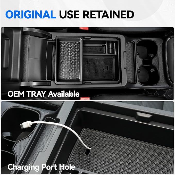5PCS Center Console Organizer Tray for 2026 2025 2024 2023 Honda CRV Accessories, Armrest Storage Box and Drawer, Armrest Hidden Storage Box, Dashboard Organizer Tray and Cup Holder for Honda CR-V