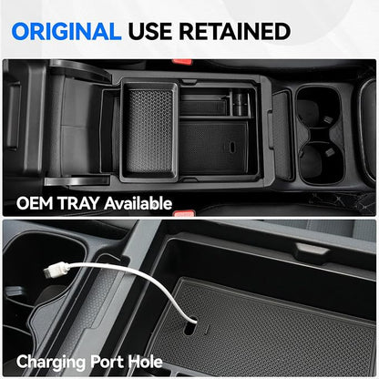 5PCS Center Console Organizer Tray for 2026 2025 2024 2023 Honda CRV Accessories, Armrest Storage Box and Drawer, Armrest Hidden Storage Box, Dashboard Organizer Tray and Cup Holder for Honda CR-V
