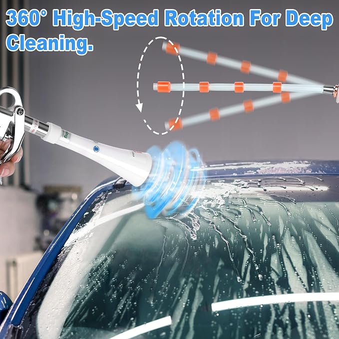 Car Cleaning Gun Detailing Dry Air Blow Gun, High Pressure Car Interior Cleaning Tool, Car Dryer Air Blower for Car Surfaces Quickly Blasts Dust, Works with Air Compressor