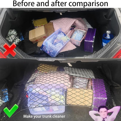 Goods Nets 41 x 30 Inch Cargo Net Luggage Net Storage Net with Hooks Small Mesh Cargo Net for Car Trunk Accessories Trunk Organization & Secure Cargo Storage