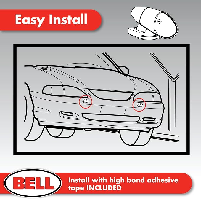 BELL Automotive 22-1-01000-8 Deer Warning Black, Helps Reduce Accidents, Alert Animals, Easy to Install