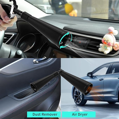 GOCCIDA Car Dry Cleaning Gun,Tornado Air Gun,High Pressure Air Blow Gun,Fast Interior Dryer Car Detailing Kit,Vortex Air Cleaning Tool for Car Detailing(2 Set Nozzle)