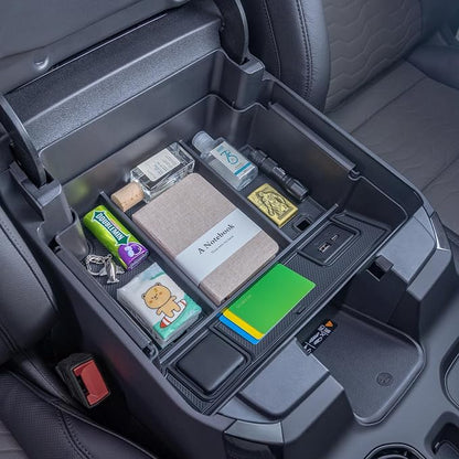 PIMCAR Full Center Console Organizer for 2022-2026 Refreshed Chevy Silverado/GMC Sierra 1500, 2024-2026 Silverado/Sierra 2500HD 3500HD (Full Console w/Bucket Seats ONLY)
