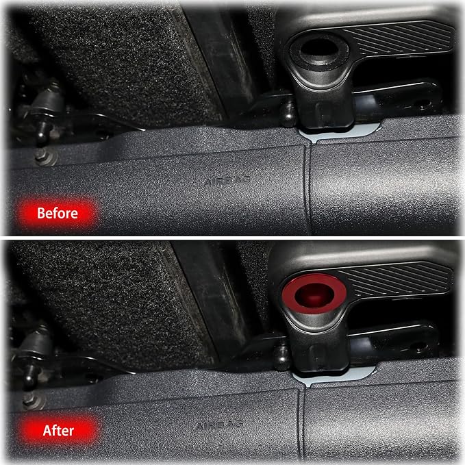 Aluminum Freedom Panel Latch Trim Kit for 2021-2025 Bronco Interior Removal Handle Accessories Only fit 4Door Hardtop Roof 9Pcs Red