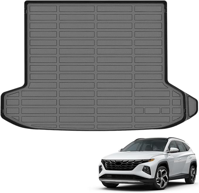 Auxko All Weather Cargo Liner Fit for 2026 2025 2024-2022 Hyundai Tucson (NOT for Hybrid or phev) TPE Trunk Mat Tucson Accessories All Season Odorless Anti-Slip Black