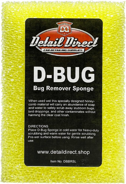 D-Bug Scrubber Sponge for Car Detailing, Yellow