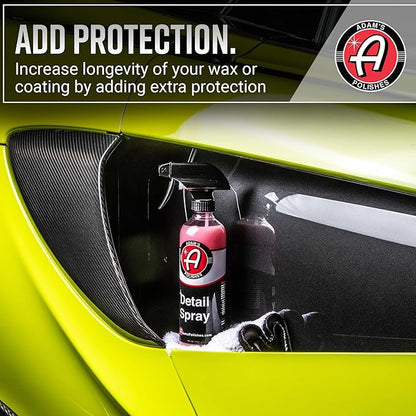 Adam's Detail Spray 5 Gallon - Quick Waterless Detailer Spray for Car Detailing, Polisher Clay Bar & Car Wax Boosting Tech, Add Shine Gloss Depth Paint | Car Wash Kit & Dust Remover