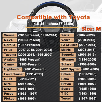 GIANT PANDA Steering Wheel Cover for Toyota, Auto Car Steering Wheel Cover for Toyota Highlander Rav4 Corolla Camry,Standard Size - Blue