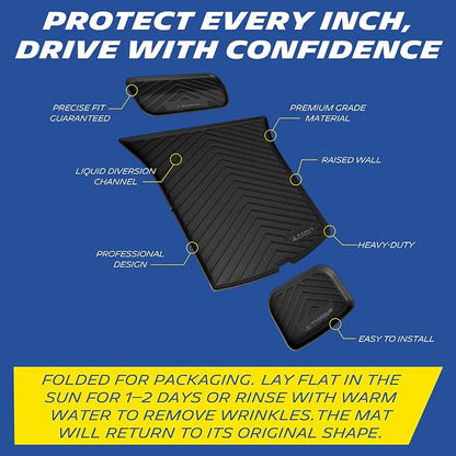 Michelin Vehicle Mat, All-Weather TPE Custom Fit Liner for Tesla Model Y 5 Seat Floor Mats 2025-2027 (3 Piece), Premier
