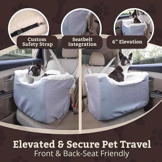 SNOOZER PET Products Lookout 1 Dog CAR SEAT, Stone Diamond, Medium