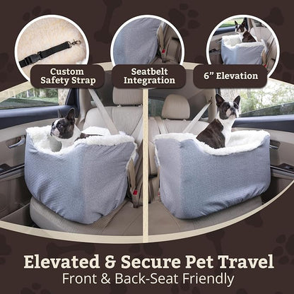 SNOOZER PET Products Lookout 1 Dog CAR SEAT, Stone Diamond, Medium