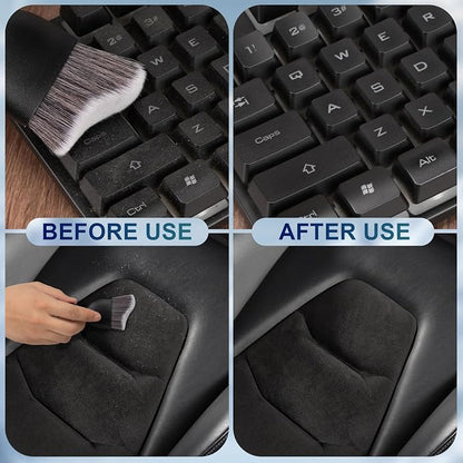 Amrules 2 PCS Car Interior Detailing Brush, Auto Car Dusting Brushes, Soft Bristles Duster Removal Cleaning Tool for Dashboard Interior, Exterior, Skylight, Leather, Dust Brush, Dark Gray