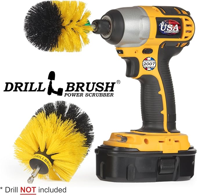 Bathroom Cleaning Supplies - Bathroom Accessories for Cleaning - Shower Cleaner Brush - Glass Shower Door Brush - Bathtub Cleaning Tools - Tile Grout Cleaner - Power Cleaning Brush - Sink Scrubber