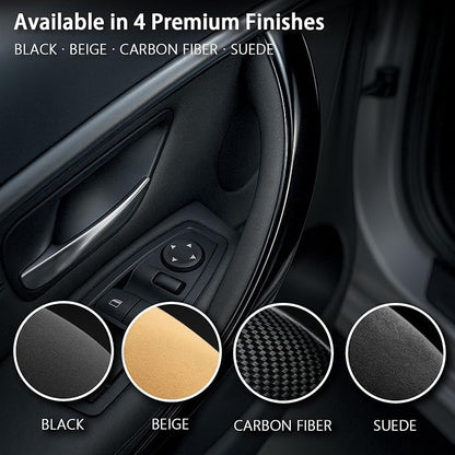 2PCS Premium Suede Inner Door Handle Replacement for BMW 3/4 Series F30 F32 F33 F36 F80 M3 F82 M4 (2012–2019), Front Left & Right, Anti-Sticky Soft-Touch Interior (Dark Gray)