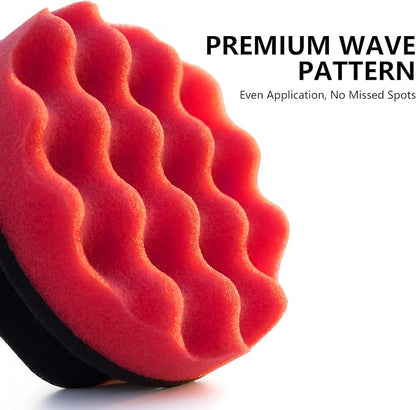 2 Pack Large Tire Shine Applicator Pad - Hex Grip Tire Applicator Sponge, Reusable Foam Sponge Tool for Car Detailing, Ideal for Applying Tire Shine & Tire Cleaner After Car Wash, Car Cleaning