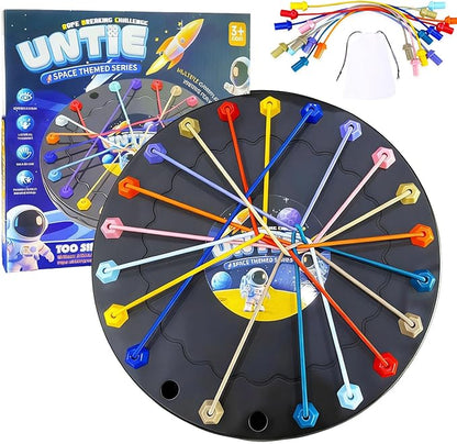 Brainy Knots Rope Untangling Game，Children's Rope Challenge Game，Strategy Untangling Challenge Puzzle ，Suitable for Family Parent-Child Interaction, Travel & Parties Gifts