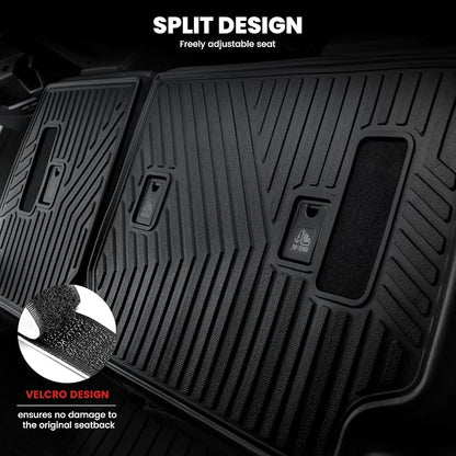 LASFIT Cargo Mat for Toyota 4Runner 2010-2024 (Only Fit 5-Seats) Back Seat Protector for 5th gen 4Runner Seater Accessories (Fit W/O Sliding Cargo Tray, Rear Backrest Mats+Rear Trunk Mat)