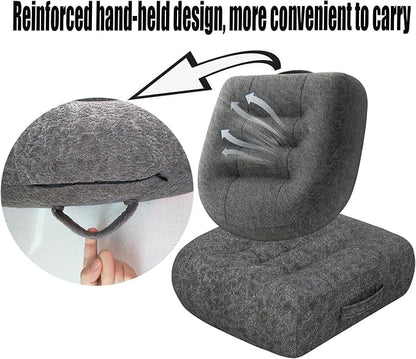 Super Thicken Car Seat Cushion for Adults-Car Booster Seat for Short Drivers-Increase The Field of View by 12cm/4.7in,Plush shell, breathable,with handle,easy to carry,for Cars,Office,Home（Dark Gray）
