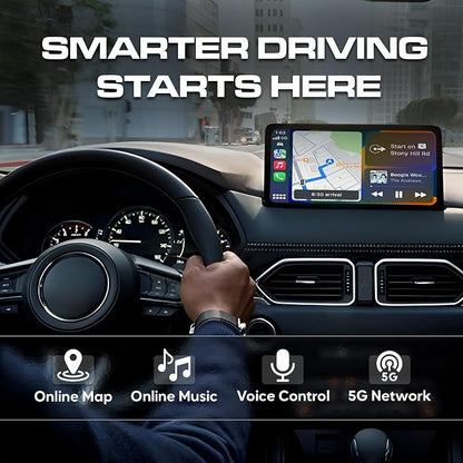 2026 Zovlec Apple CarPlay, Android Auto Wireless Adapter, Plug & Play Dongle for iPhone iOS 10+, Android 11+, USB Carplay, Fast Auto-Connect