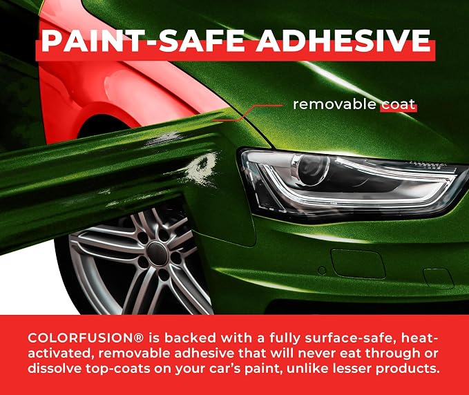 ColorFusion PPF by VViViD, Gloss Urban Green Dry Apply PPF Vinyl Car Wrap Roll 6ft x 5ft