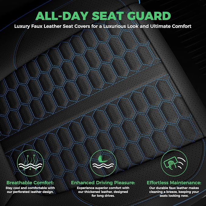 Custom Leather Seat Covers for Silverado/Sierra 1500 2019-2026, 2500HD 3500HD 2020-2026 Crew Cab Full Set with Jump Seat Cover (Armrest Storage Version Only), Truck Accessories