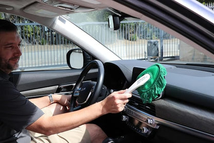 California Car Duster Detailing Combo Plastic Handle with Green Mop and Mini Duster 64445