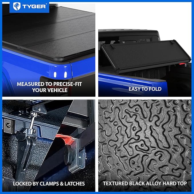 Tyger Auto T5 Alloy Hardtop Truck Bed Tonneau Cover Compatible with 2020-2026 Jeep Gladiator JT | 5' (60") Bed | TG-BC5J3060