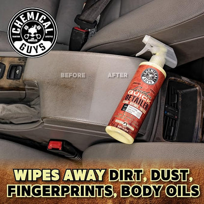 Chemical Guys Leather Quick Detailer - Interior Cleaner and Conditioner for Natural, Synthetic, Pleather, and More, Safe for Car Seats, Furniture, Apparel, Shoes & Boots, Leather Scented - 16 fl oz