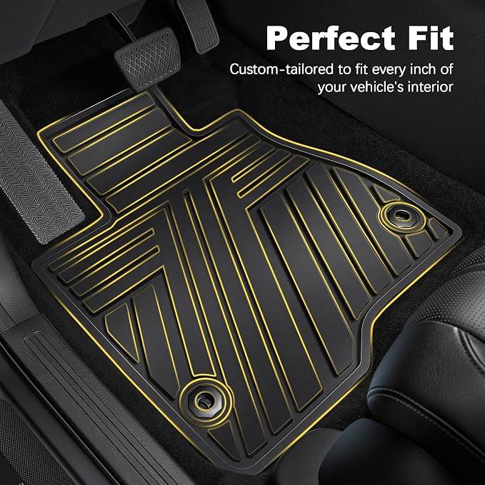 TTX LIGHTING Floor Mats Compatible with Subaru Crosstrek 2016-2017/Impreza 2012-2016/WRX 2015-2021, Custom Fit All Weather 1st & 2nd Row Floor Liners, Black