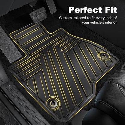 TTX LIGHTING Floor Mats Compatible with Subaru Crosstrek 2016-2017/Impreza 2012-2016/WRX 2015-2021, Custom Fit All Weather 1st & 2nd Row Floor Liners, Black