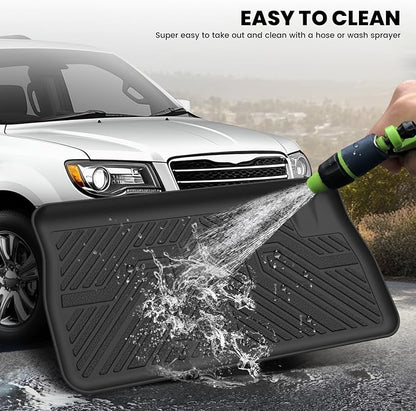 LASFIT Cargo Liner & Backrest Mat for Dodge Grand Caravan 2008-2020/ Chrysler Town & Country 2008-2016 All Weather TPE Custom Fit Truck Mat Car Liner Non-Slip, Black