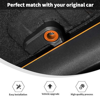Linskip Freedom Panel Latch Trim Kit Compatible with 2021-2024 2025 Ford Bronco Accessories Orange, Hardtop Roof Handle Bult-in Aluminum Cover Set for Bronco Interior Accessories 4Door