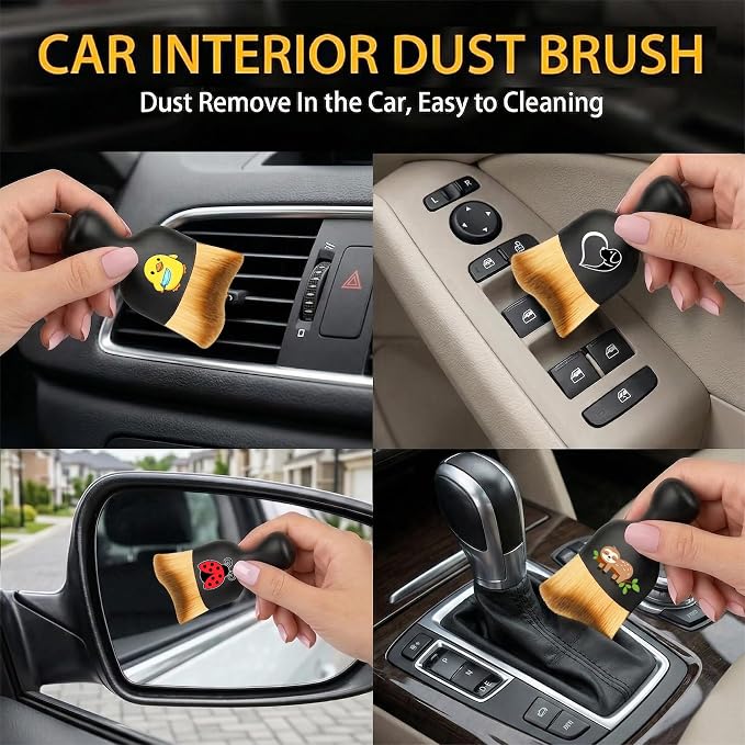 Sea Turtle Car Detailing Brush Soft Bristle Cars Interior Cleaning Brush,Automotive Dust Brushes with Protective Cover,for Vehicle Interior Gentle Detailing Care Turtle Gifts for Women Men