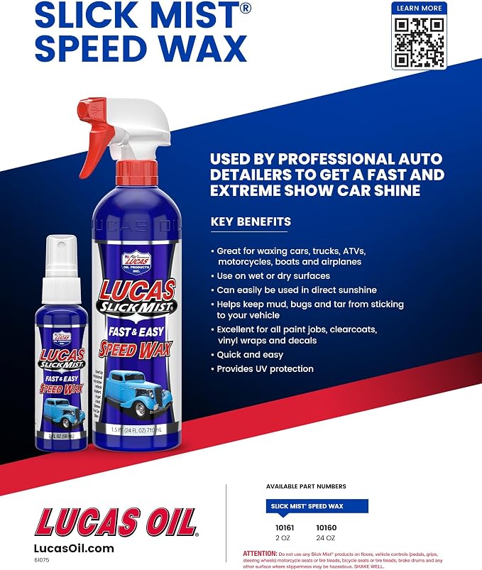 Lucas Oil 10160 Slick Mist Speed Wax - 24 Ounce (Pack of 6)